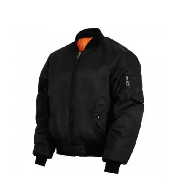 Тактическая куртка Mil-tec MA1 Flight Jacket (Bomber) Black 10402002-L - изображение 2
