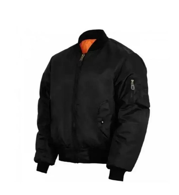 Тактична куртка Mil-tec MA1 Flight Jacket (Bomber) Black 10402002-L - зображення 2