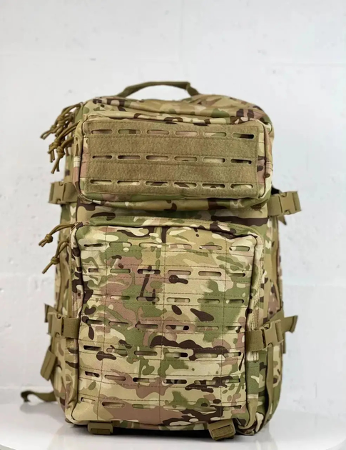 Рюкзак штурмовий тактичний Ultimatum Мультикам RT-1512, міцний військовий похідний рюкзак на 50 л - изображение 1