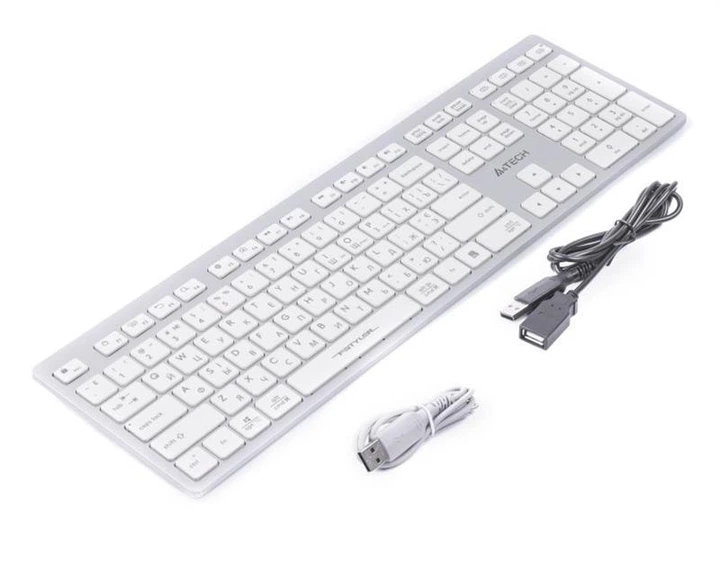 Клавіатура A4Tech FBX50C White Білий - изображение 2