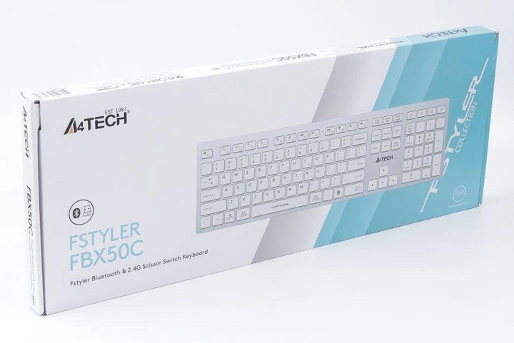 Клавіатура A4Tech FBX50C White Білий - изображение 5