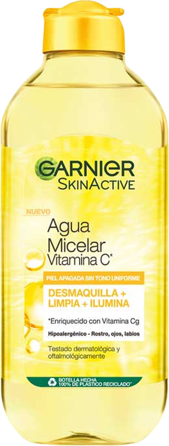 Woda micelarna Garnier Skinactive Vitamina C Agua Micelar 400 ml (3600542444040) - obraz 1