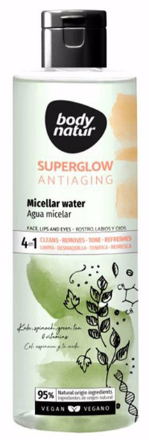 Міцелярна вода Body Natur Superglow Agua Micelar Monofasic 100 мл (8414719410029) - зображення 1