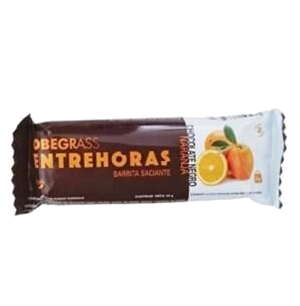 Десерт Actafarma Obegrass Entrehoras Barrita De Chocolate y Naranja 20 шт (8437011772770) - зображення 1