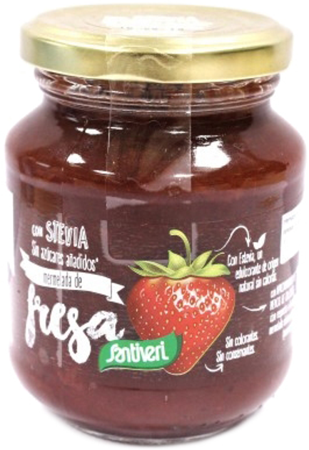 Dżem bez cukru Santiveri Strawberry Jam With Stevia 295g (8412170035034) - obraz 1