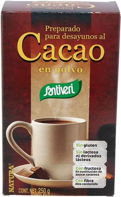 Дієтичний замінник Santiveri Unsweetened Cocoa Powder 250 г (8412170000230) - зображення 1