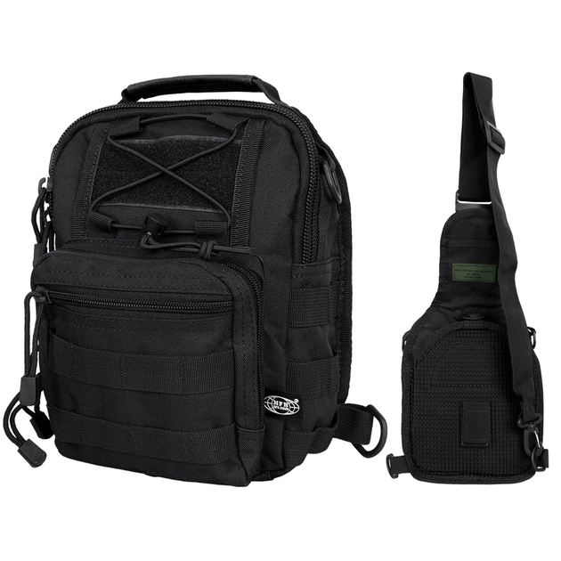 Рюкзак однолямочний MFH Shoulder Bag Black - зображення 1