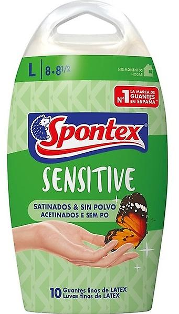Rękawiczki medyczne Spontex Latex Sensitive Guantes Satinados Sin Polvo Talla L (8001700610300) - obraz 1
