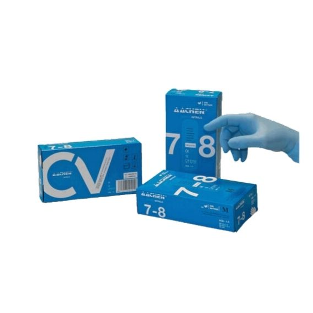 Rękawiczki medyczne Achen Nitrile Medium 100pcs Gloves M (8435027101010) - obraz 1