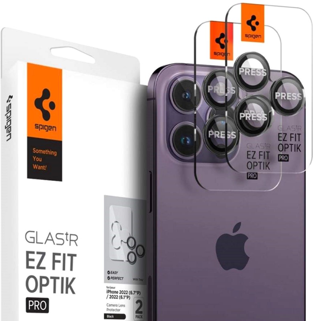 Захисне скло Spigen Ez Fit Optik для Apple iPhone 14 Pro/14 Pro Max 2 szt (8809896740043) - зображення 1