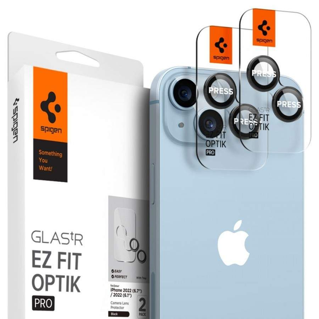 Szkło hartowane Spigen Ez Fit Optik do Apple iPhone 14 /14 Plus/15/15 Plus 2 szt (8809811866476) - obraz 2