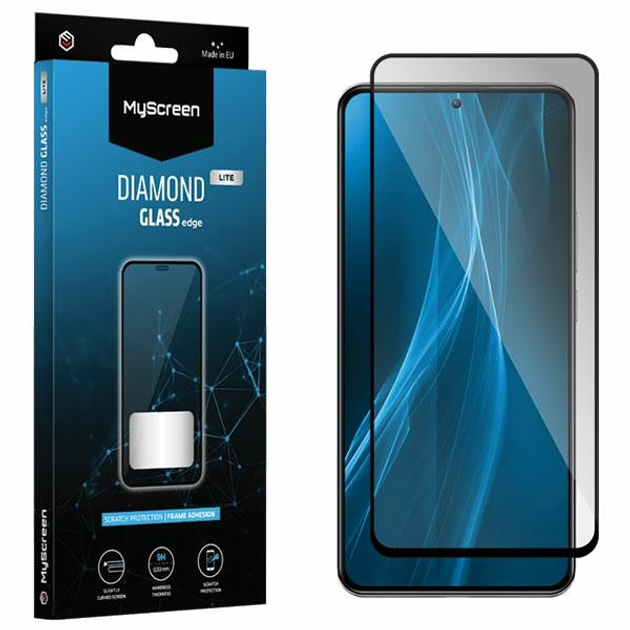 Szkło hartowane MyScreen Diamond Glass Edge Lite do Oppo Reno8 5G black (5904433212199) - obraz 2