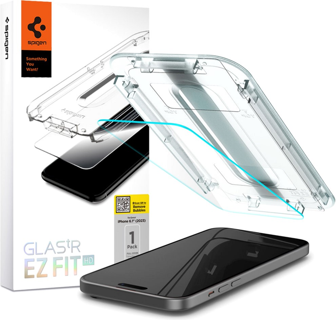 Захисне скло Spigen EZ FIT Glass.TR для Apple iPhone 15 (8809896752282) - зображення 1