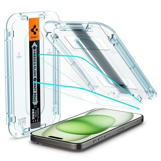 Zestaw szkieł ochronnych Spigen EZ FIT Glass.TR do Apple iPhone 15 Plus 2 szt (8809896752060) - obraz 2