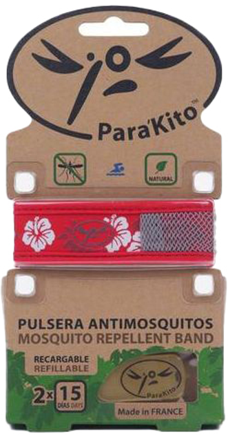 Браслет від комах Parakito Pulsera Antimosquitos Color Rojo Prim 1 шт (8431408105486) - зображення 1