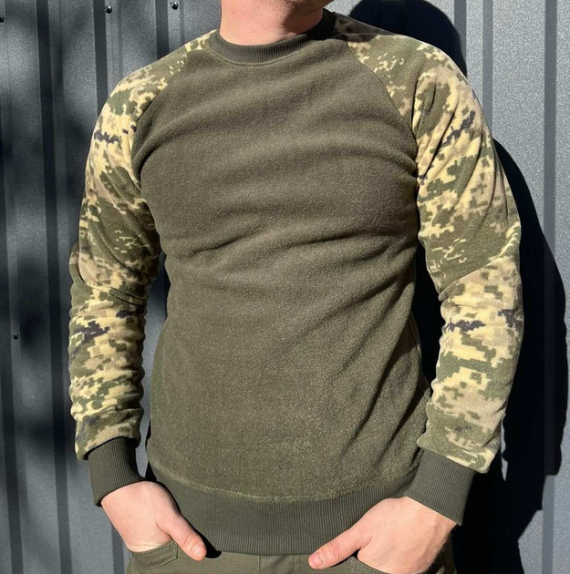 Тактичний чоловічий флісовий светр Олива-піксель 3XL (Kali) - зображення 1