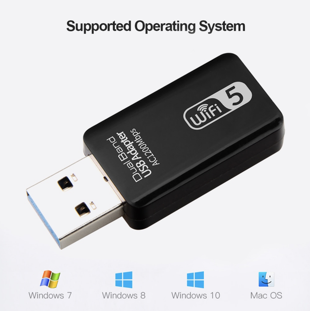 Сетевая беспроводная карта USB 3.0 WiFi WD-4601AC Realtek8812BU 2.4/5ГГц адаптер 1200 Мбит/с - Фото 2 Сетевая беспроводная карта USB 3.0 WiFi WD-4601AC Realtek8812BU 2.4/5ГГц адаптер 1200 Мбит/с - изображение 2