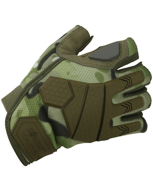 Рукавички тактичні Kombat uk Alpha Fingerless Tactical Gloves L, мультікам - изображение 1