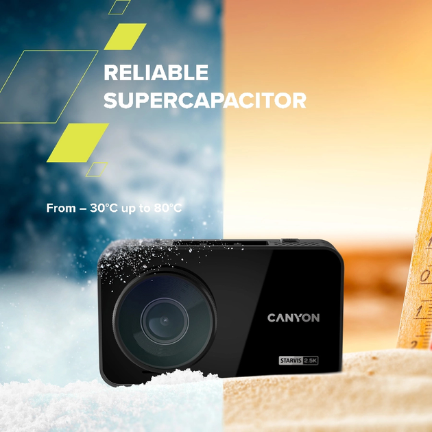 Відеореєстратор CANYON CND-DVR25 GPS WQHD, Wi-Fi, GPS Black (CND-DVR25GPS) - зображення 12