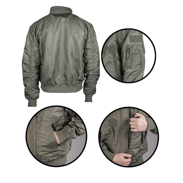 Куртка демісезонна Sturm Mil-Tec US Tactical Flight Jacket Olive 3XL (10404601) - изображение 2