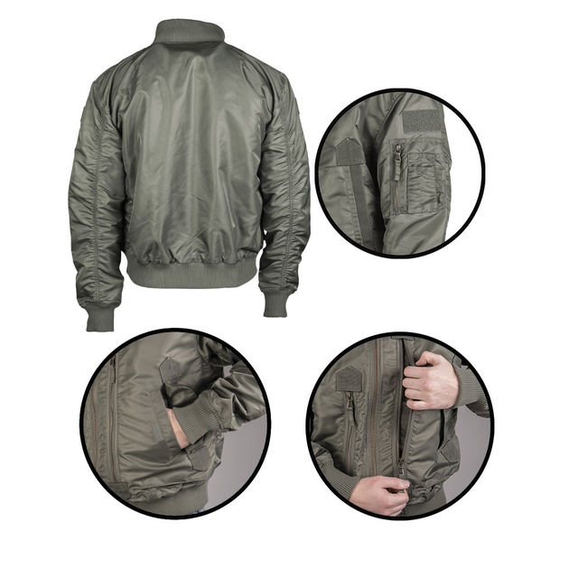 Куртка демісезонна Sturm Mil-Tec US Tactical Flight Jacket Olive XL (10404601) - зображення 2