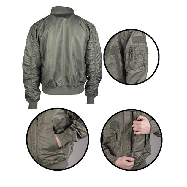 Куртка демісезонна Sturm Mil-Tec US Tactical Flight Jacket Olive M (10404601) - изображение 2