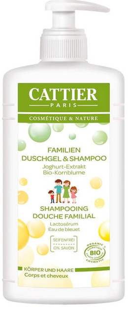 Szampon do oczyszczania włosów Cattier Paris Family Shampoo and Shower Gel Orange Blossom Fragrance 500 ml (3283950921831) - obraz 1