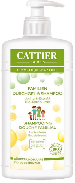 Очищувальний шампунь для волосся Cattier Paris Family Shampoo and Shower Gel Orange Blossom Fragrance 500 мл (3283950921831) - зображення 1