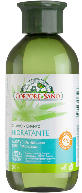 Szampon do nawilżenia włosów Corpore Sano Shampoo Hidratante Aloe Vera y Goji 300 ml (8414002083176) - obraz 1