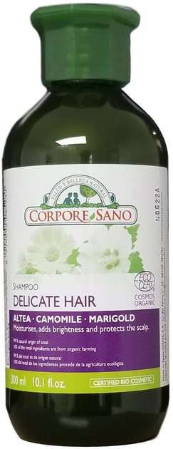 Шампунь для зволоження волосся Corpore Sano Shampoo Cabellos Delicados Cosmos Organic 300 мл (8414002085231) - зображення 1