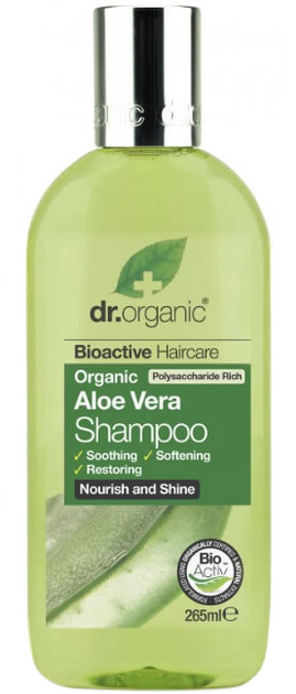 Шампунь для волосся Dr. Organic Bioactive Haircare Aloe Vera Shampoo 265 мл (5060176670969) - зображення 1