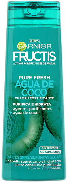 Szampon do oczyszczania włosów Garnier Fructis Pure Fresh Fortifying Coconut Water Shampoo 360 ml (3600542024228) - obraz 1