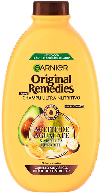 Szampon do wygładzania włosów Garnier Original Remedies Avocado And Shea Shampoo 300 ml (3600542152938) - obraz 1
