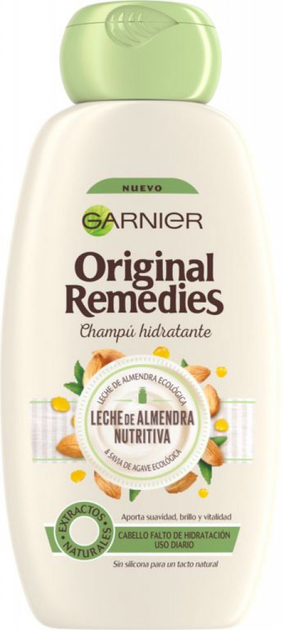 Очищувальний шампунь для волосся Garnier Original Remedies Almond Milk Shampoo 300 мл (3600542166768) - зображення 1
