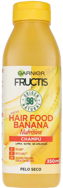 Szampon odżywczy do włosów suchych i bardzo suchych Garnier Fructis Hair Food Banana Ultra Nutritive Shampoo 350 ml (3600542289658) - obraz 1