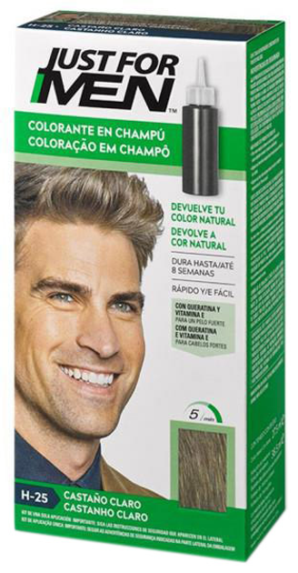 Szampon koloryzujący Just For Men shampoo-in haircolor Light Brown 66 ml (8413853401023) - obraz 1