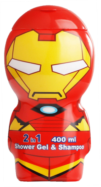 Żel pod prysznic i szampon dla dzieci Air Val International Marvel Iron Man Gel y Shampoo 2d 400 ml (8411114090481) - obraz 1