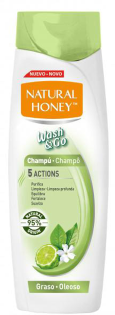 Szampon do włosów przetłuszczających się Natural Honey Wash & Go Champo Graso 400 ml (8008970052489) - obraz 1