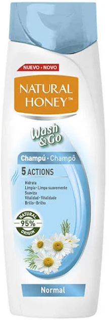 Szampon do włosów normalnych Natural Honey Wash & Go Shampoo Normal 400 ml (8008970052496) - obraz 1