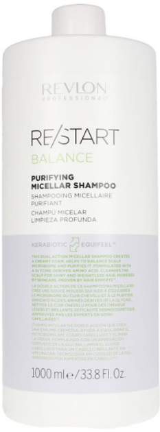 Szampon do wrażliwej skóry głowy Revlon Professional Re-Start Balance Purifying Micellar Shampoo 1000 ml (8432225114514) - obraz 1