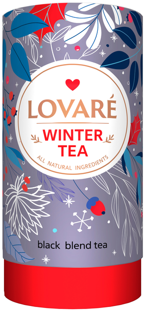 Акція на Бленд чорного чаю Lovare Winter Tea з фруктами та пелюстками квітів 80 г від Rozetka