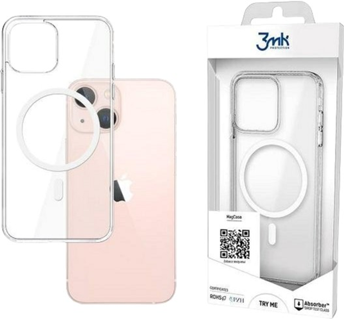 Etui plecki 3MK MagCase z Magsafe do Apple iPhone 13 mini Ckear (5903108458320) - obraz 1