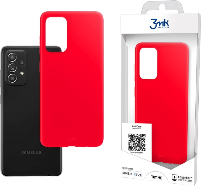 Etui plecki 3MK Matt Case do Samsung Galaxy A52 4G/A52 5G/A52s 4G/A52s 5G Strawberry (5903108468817) - obraz 1