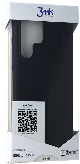 Панель 3MK Matt Case для Samsung Galaxy S22 Ultra Чорний (5903108445085) - зображення 1