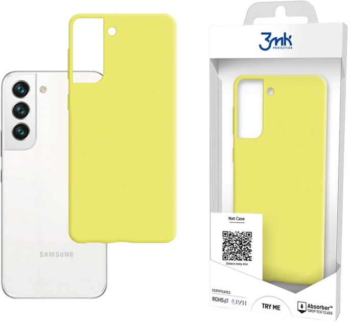 Etui plecki 3MK Matt Case do Samsung Galaxy S22 Lime (5903108468237) - obraz 1