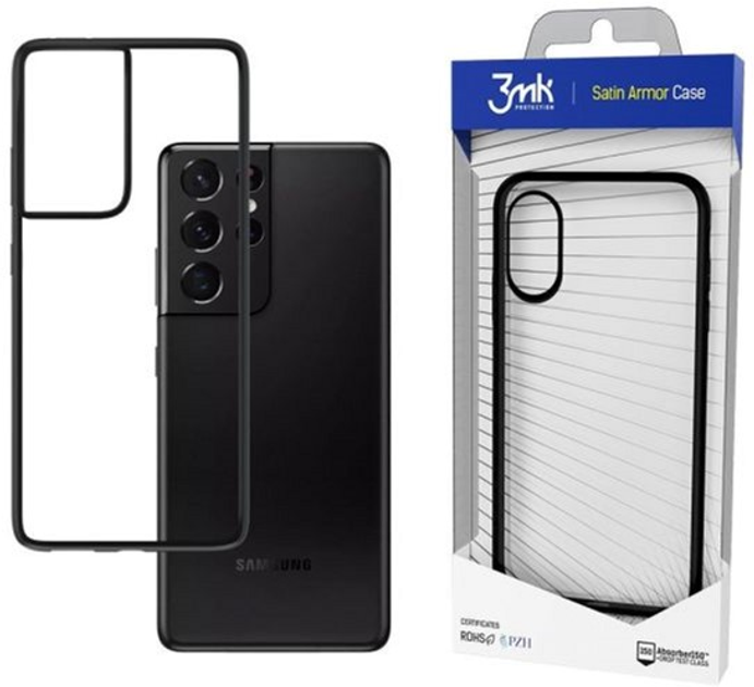 Панель 3MK Satin Armor Case для Samsung Galaxy S21 Ultra Прозорий (5903108342599) - зображення 2