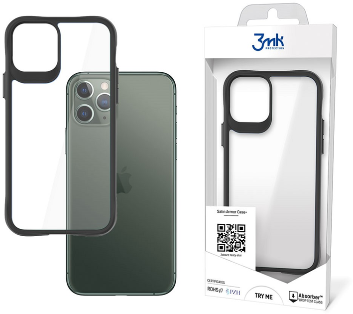 Etui plecki 3MK Satin Armor Case+ do Apple iPhone 11 Clear (5903108441841) - obraz 2