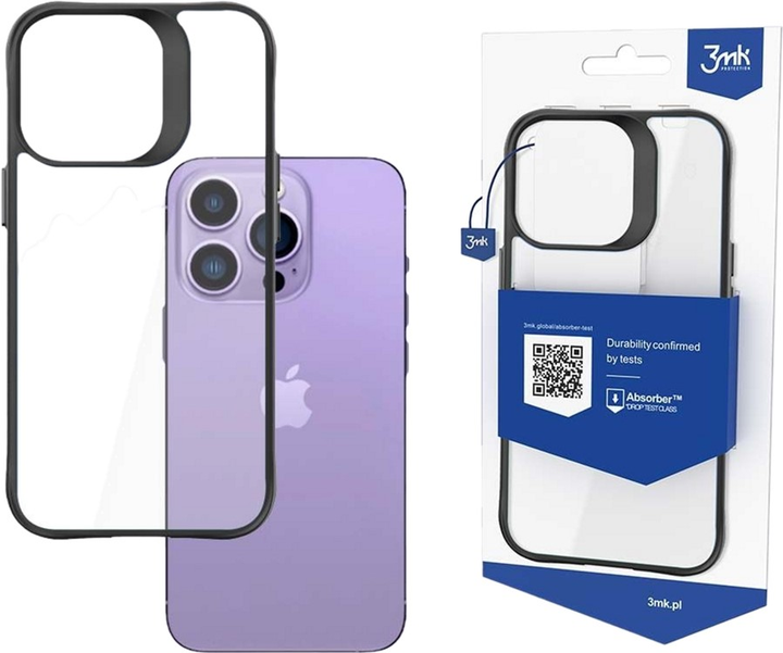 Etui plecki 3MK Satin Armor Case+ do Apple iPhone 14 Pro Max Clear (5903108476942) - obraz 1