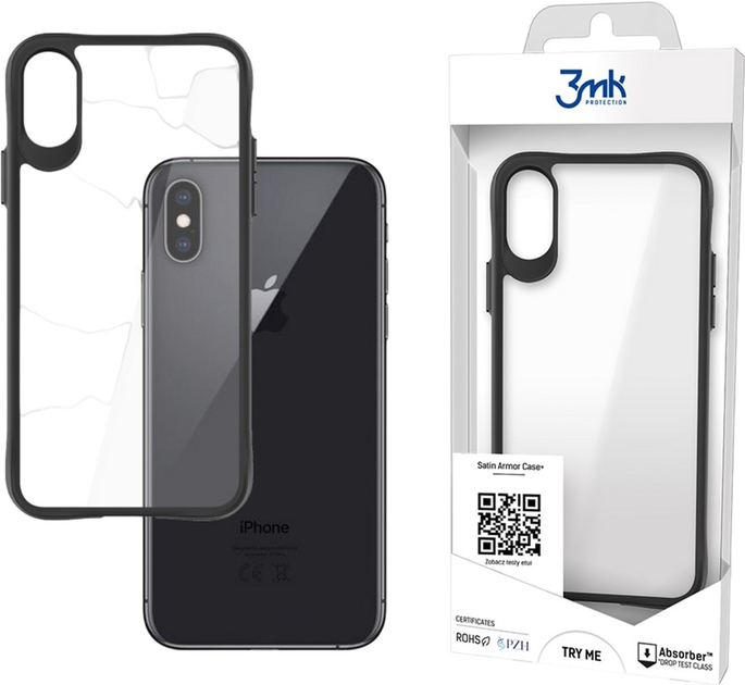 Etui plecki 3MK Satin Armor Case+ do Apple iPhone Xr Clear (5903108441933) - obraz 1