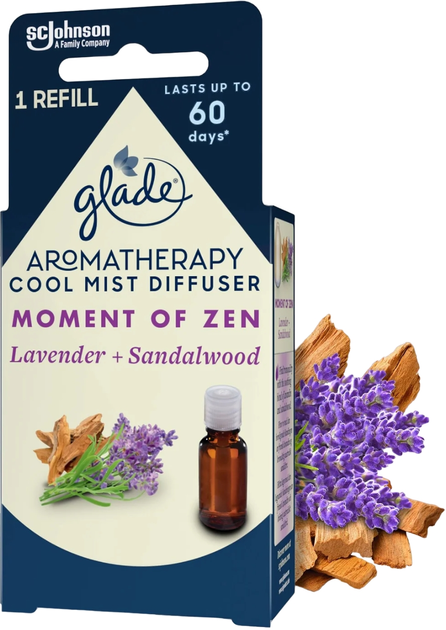 Wkład do dyfuzora zapachowego Glade Aromatherapy Cool Mist Diffuser Refill Moment of Zen 17.4 ml (5000204219715) - obraz 1